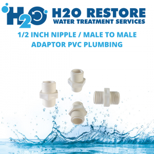 1 pc of 1/2" Male to Male White Nipple Ideal for Water Filter Housing Connection